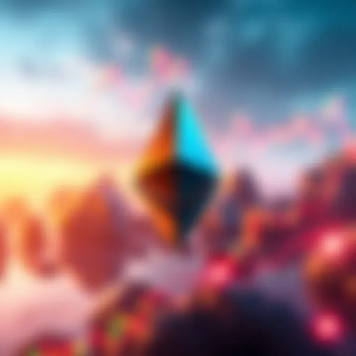 Graph showing Ethereum's price rising to $40,000 with a backdrop of a bullish market trend
