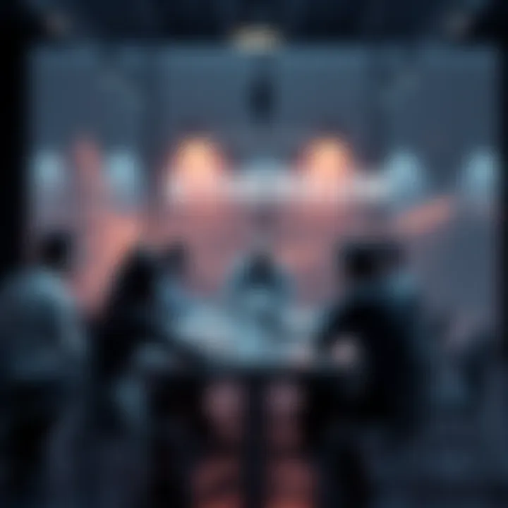 Group of people discussing Ethereum topics around a table