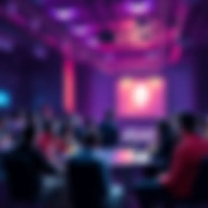 A vibrant digital community gathering discussing Ethereum news and trends