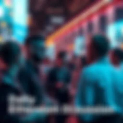 People engaging in a conversation about Ethereum news and updates
