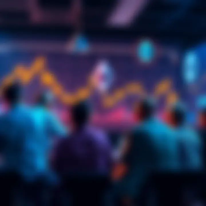 Ethereum Discussion Forum People engaging in a discussion about Ethereum news and price on December 1, 2025, with charts and graphs in the background.