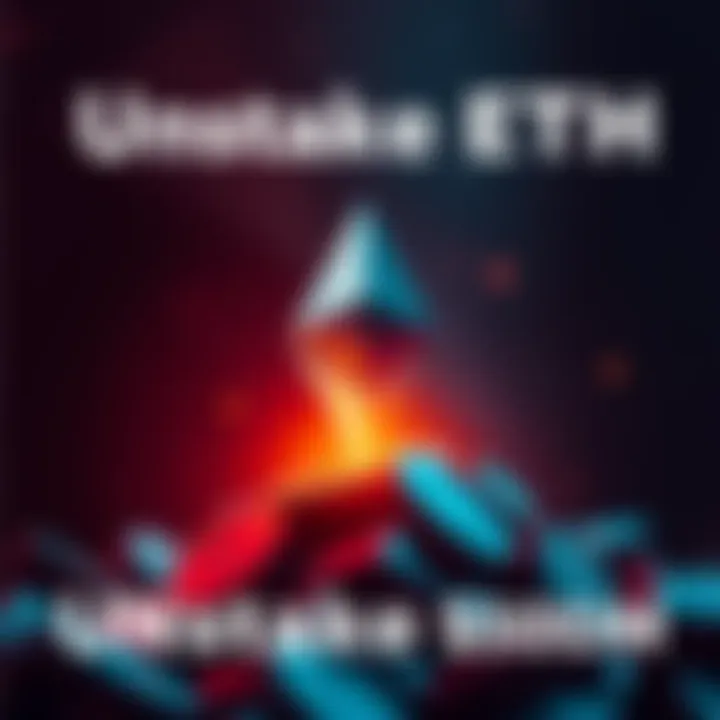 Ethereum Foundation logo with a graphic showing ETH being unstaked for $50 million