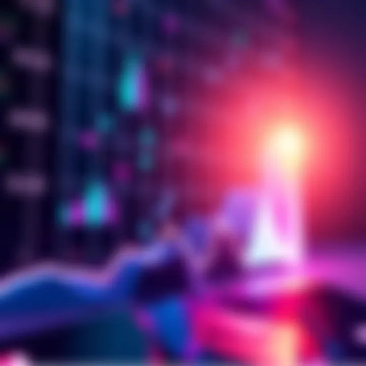 A graph showing the potential upward trend of Ethereum prices with an arrow indicating growth towards a new peak.