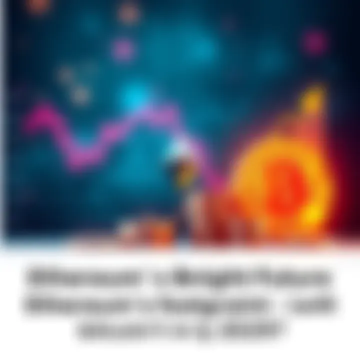 Graph showing Ethereum's potential growth compared to Bitcoin with upward trend indicators