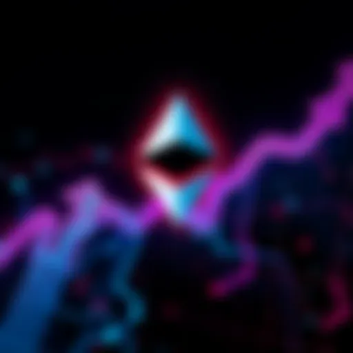 A graphic showing the Ethereum logo surrounded by arrows pointing upward, symbolizing growth in the crypto market.