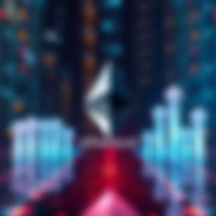 A graphic showing Ethereum logo with upward arrows symbolizing record-breaking transactions in April 2026
