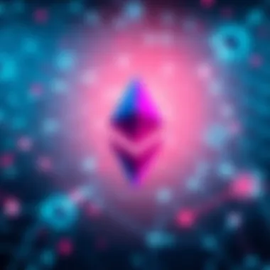 Illustration of a blockchain network with a verification layer and reduced gas cost symbol