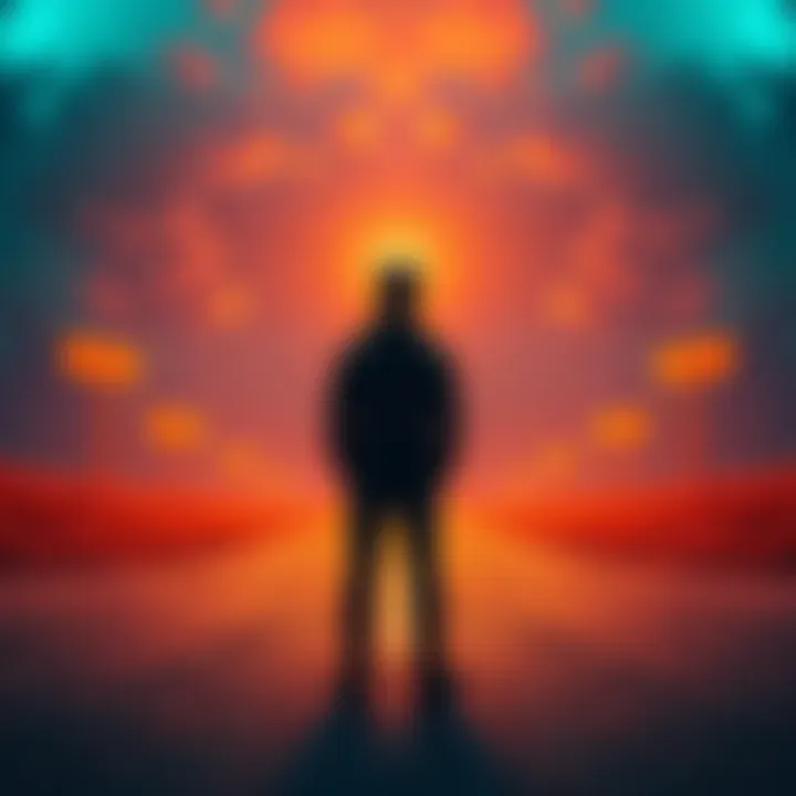 A person standing at a crossroads, contemplating different paths representing various ethical choices.