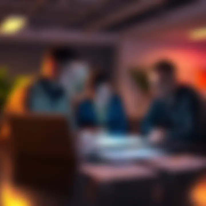 A group of people discussing claims about Grok, looking at a laptop with charts and notes on a table