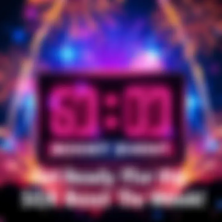 A vibrant graphic showcasing a countdown timer with fireworks, indicating an upcoming 50X boost event, encouraging people to prepare and participate.