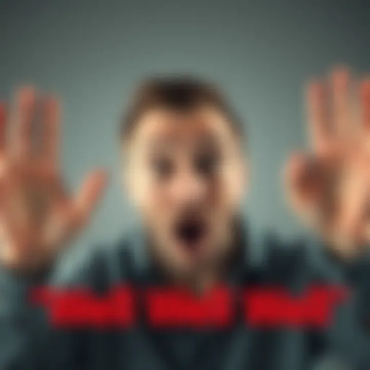 A person showing a surprised facial expression with hands raised, illustrating the phrase 'Well well well.'