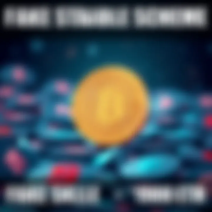 Illustration of a digital coin with a dollar sign being converted into Ethereum tokens, symbolizing cryptocurrency fraud.