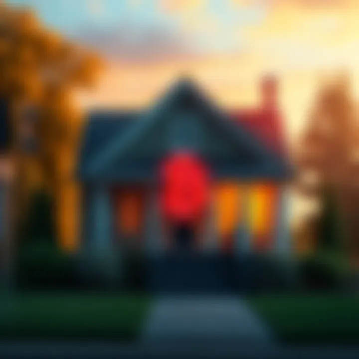 A house with a digital currency symbol, representing Fannie Mae's new policy on crypto-backed mortgages