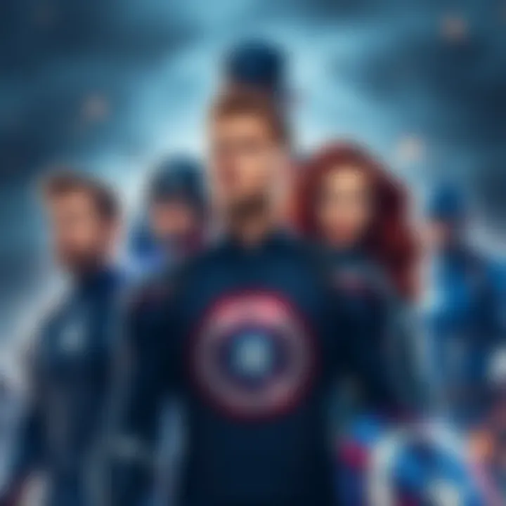 The Fantastic Four characters contemplating their allegiance in the MCU Civil War, with Captain America and Iron Man in the background.