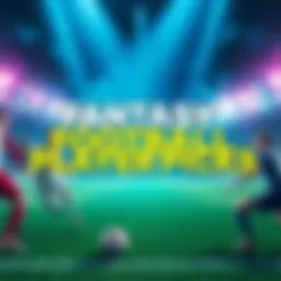 A football-themed graphic showing top player selections for fantasy teams including goalkeepers, defenders, and midfielders