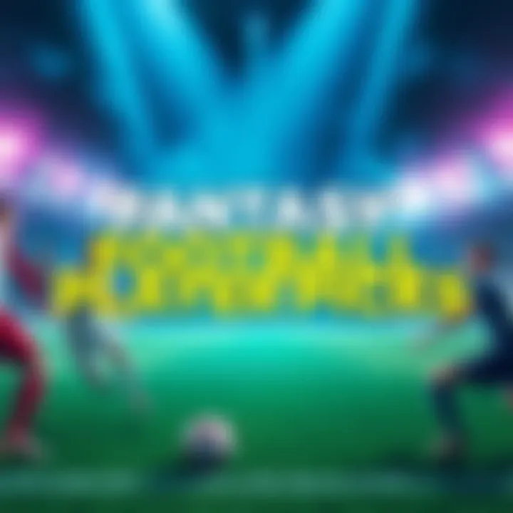 A football-themed graphic showing top player selections for fantasy teams including goalkeepers, defenders, and midfielders