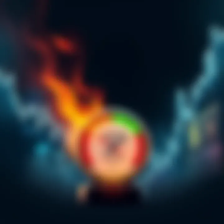 Graphic depicting the Fear and Greed Index with a gauge showing fear on one end and greed on the other, symbolizing market sentiment.