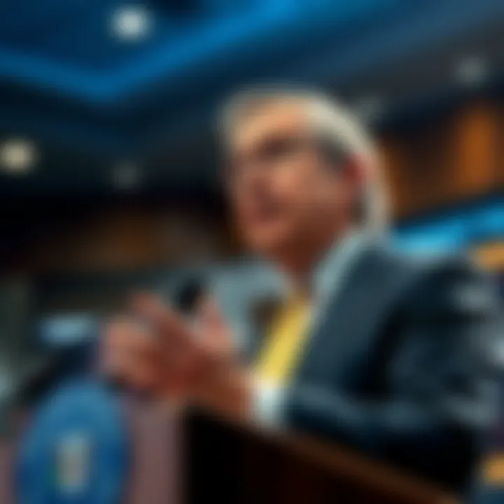 Fed Governor Miran addressing the media about job losses and interest rate cuts