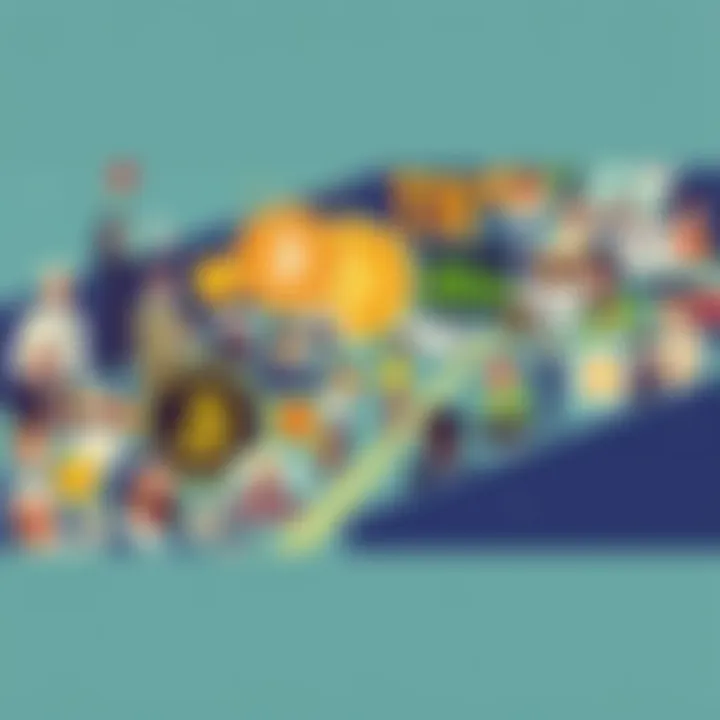 A collage of Bitcoin memes representing the rise and fall of Bitcoin, featuring humorous illustrations and text about BTC's market journey.