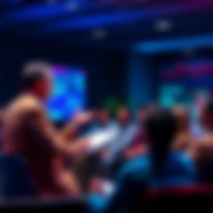 A financial expert discussing investment strategies with an attentive audience