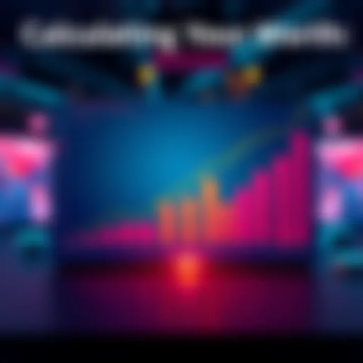 A chart showing projected financial growth over ten years, with savings and investments highlighted.