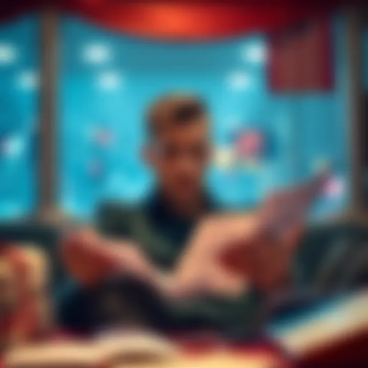 A person looking worried while reviewing bills and receipts after an exciting trip, showing signs of financial stress.