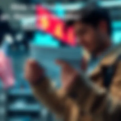 Person looking at bank statement for savings account number