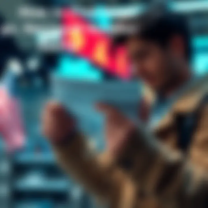 Person looking at bank statement for savings account number