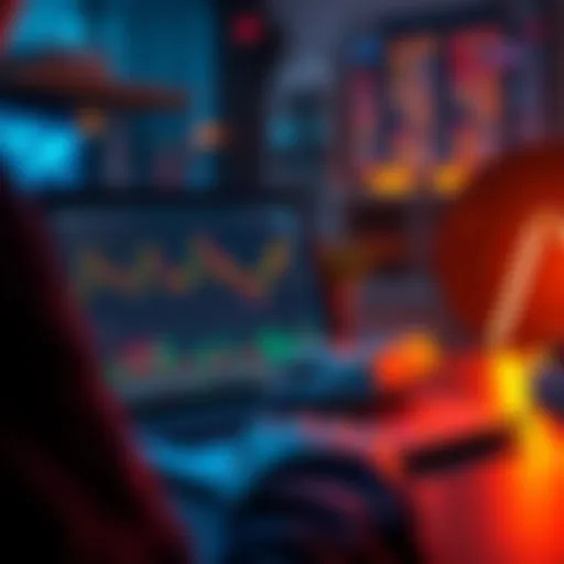 A person looking at a price chart on a laptop, weighing options to hold or sell Solana investment after a price rebound.