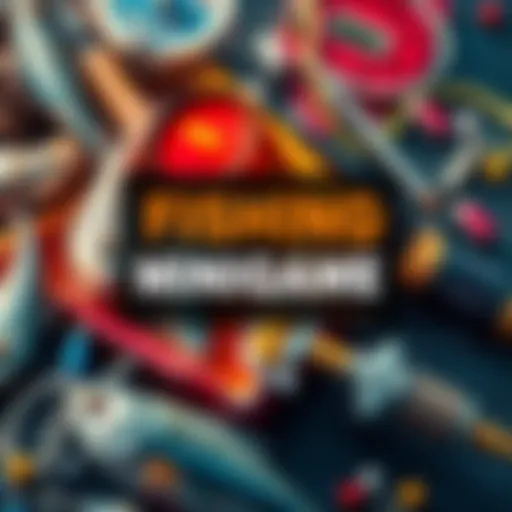 A graphic showing fish and fishing gear with an announcement for a new Fishing minigame this Wednesday.