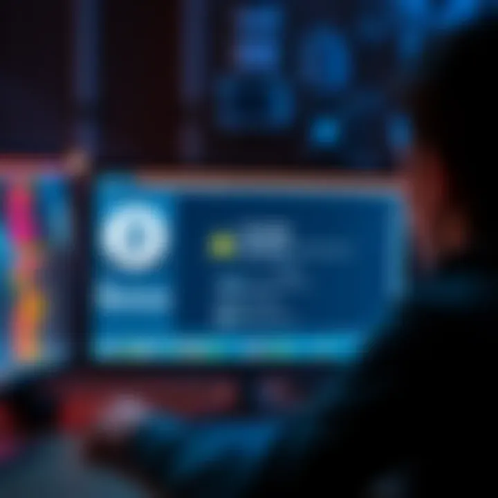 A person troubleshooting an Electrum wallet error on a computer screen showing a Bitcoin logo