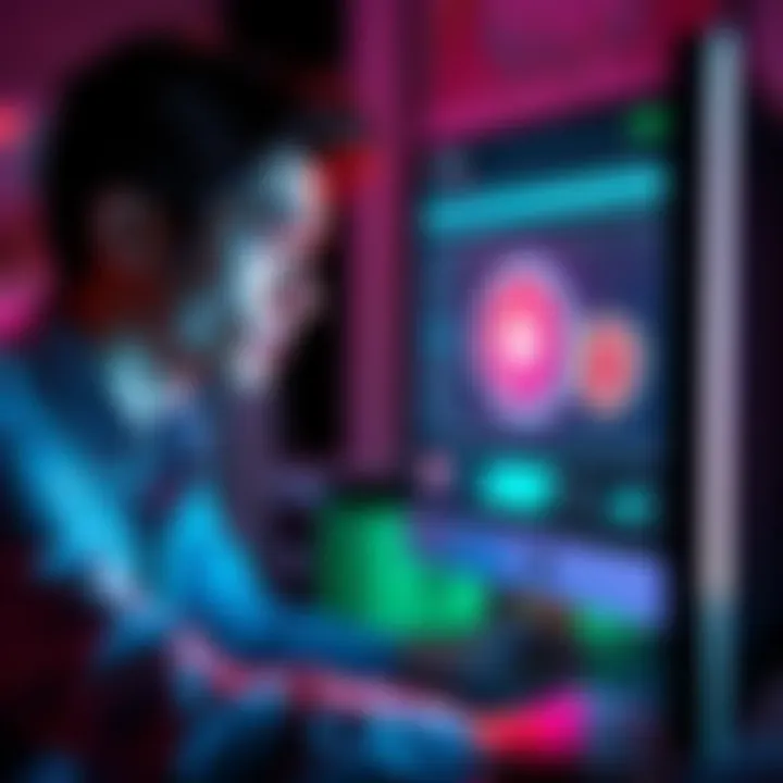 A person looking concerned while using a computer, with a digital wallet interface on the screen showing wrapped Flare tokens.