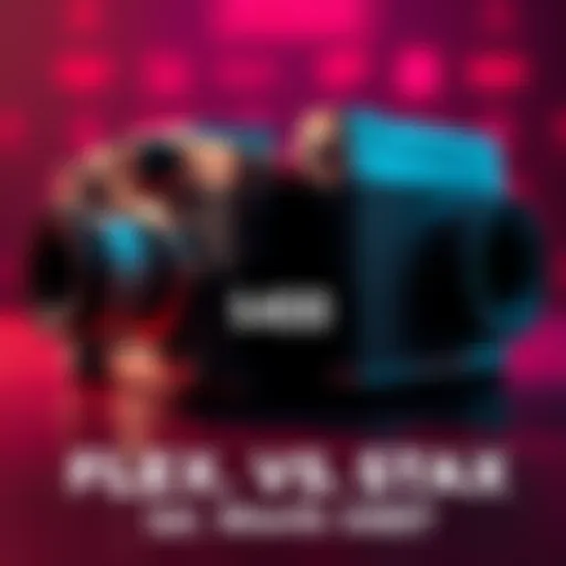 A comparison of Flex and Stax models with a price tag of $400 visible, highlighting features and design differences