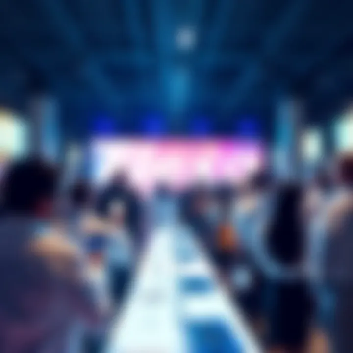 Attendees at the Digital Spenders Club booth celebrate Flexa's partnership with Burner, showcasing innovative technology for digital spending.