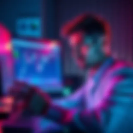 A person looking concerned while reviewing their Flexa account on a computer, showing graphs and financial data related to collateral management.