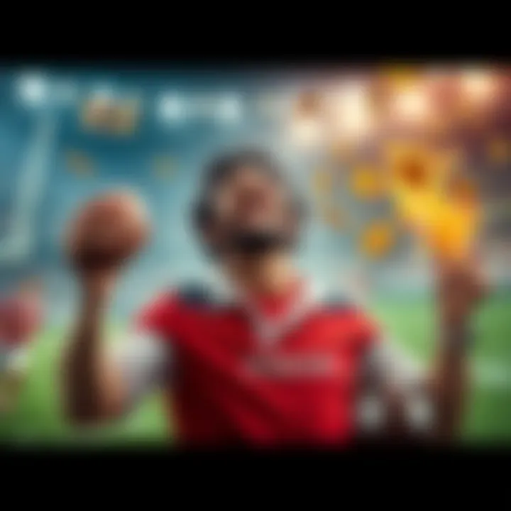 Football winnings on Sorare A person celebrating with cash and football memorabilia after winning $1200 on Sorare