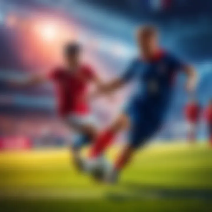 France and Spain players competing in a tense World Cup semi-final match