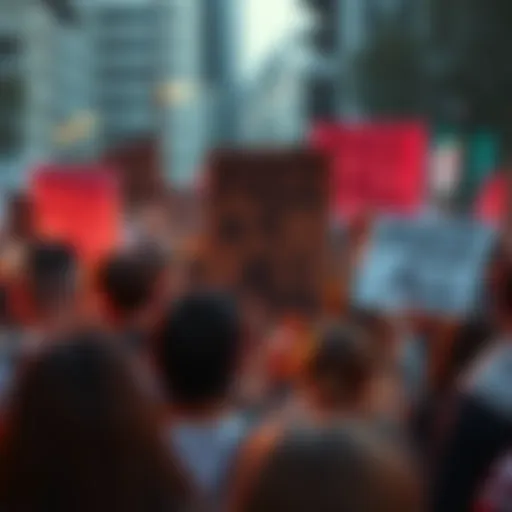 A group of people holding signs at a rally for the Free 4 All movement in 2025, showcasing their support and engagement.