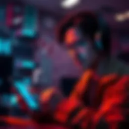 A freelancer receiving payment notification on a smartphone while working on a digital art project