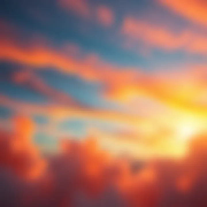 A sunrise symbolizes new beginnings with vibrant colors in the sky.