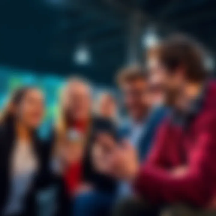 Group of friends sharing funny reactions to Bitcoin conversations