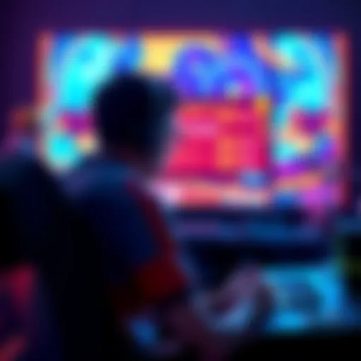 A player sitting at a gaming setup, looking disappointed at the screen displaying rejected games and missing arcade goals