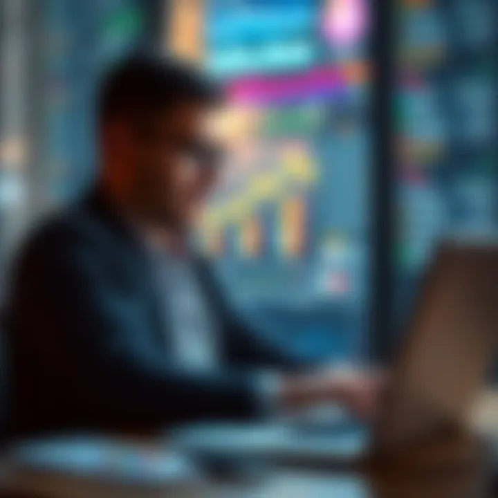 Frustrated Bitcoin Investor A Bitcoin investor looks concerned while reading charts and news on a laptop, symbolizing the shift in Bitcoin discussions from facts to faith.