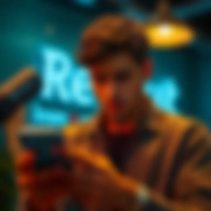 Frustrated customer looking at loan application A person looking disappointed while checking a loan application on their phone, with a visible Revolut logo in the background.
