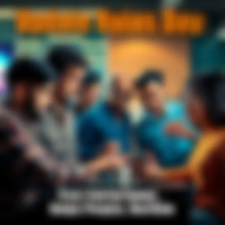 Frustrated people discussing online A group of people expressing frustration over a recent update on their devices and social media platforms