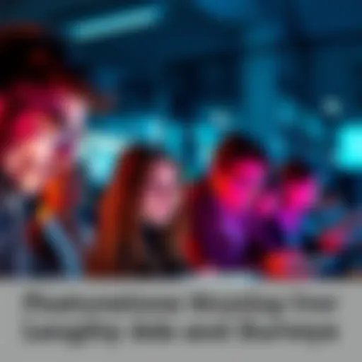 A group of people showing frustration while viewing lengthy surveys on their devices