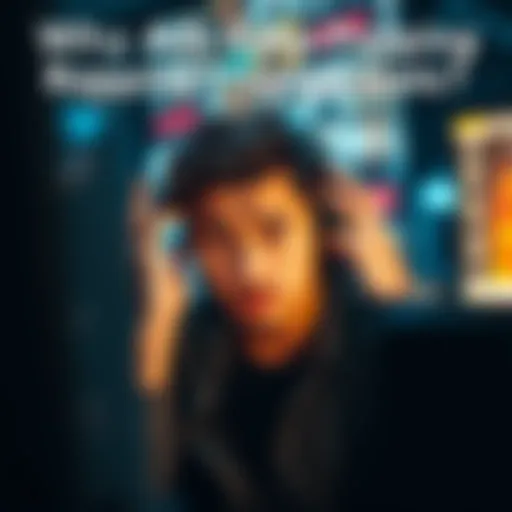 Person showing frustration while facing repeated online ads on a computer screen