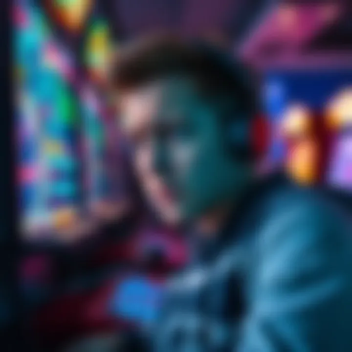 A player looking frustrated while playing mini games on a screen, showing signs of dissatisfaction.