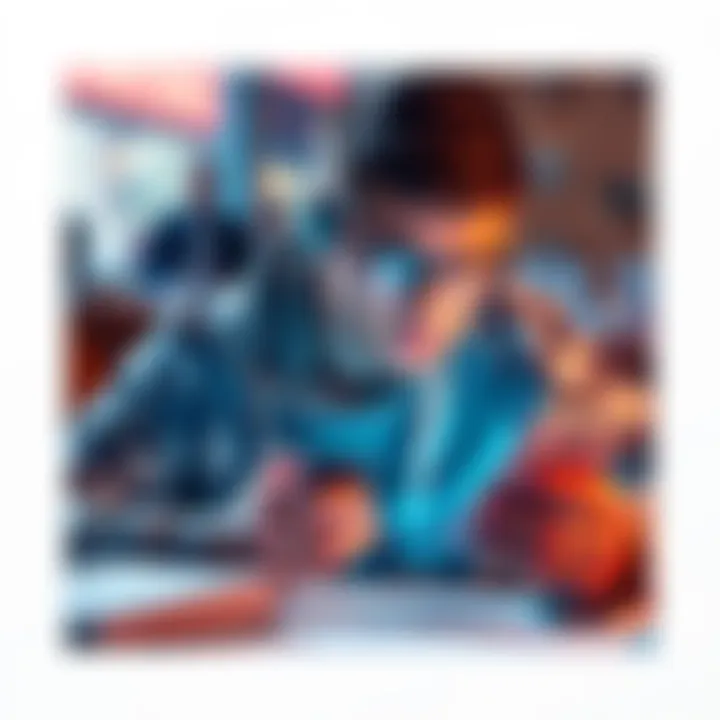 A frustrated Revolut customer looking at their phone with a confused expression, surrounded by bills and financial documents