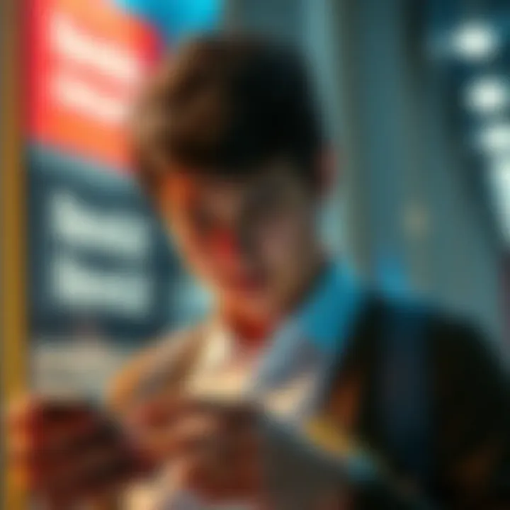 A person looking disappointed while checking their phone, representing frustration over a closed bank account with Revolut.